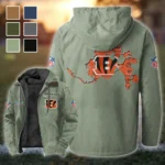 Orange Claws Flannel Hoodie, Fan Squad Flannel Hoodie HVN1466CI - Light Green