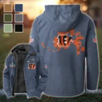 Orange Claws Flannel Hoodie, Fan Squad Flannel Hoodie HVN1466CI - Navy Blue