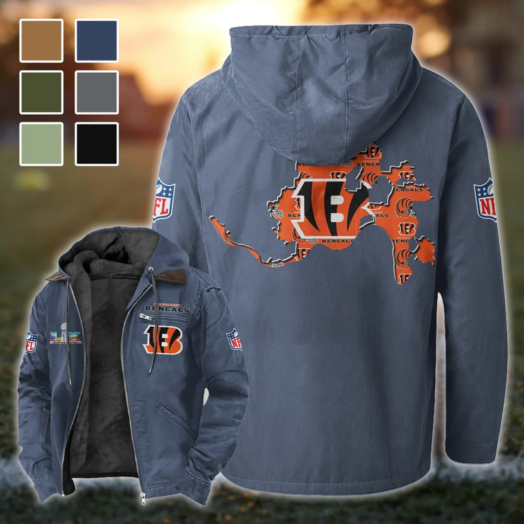 Orange Claws Flannel Hoodie, Fan Squad Flannel Hoodie HVN1466CI - Navy Blue