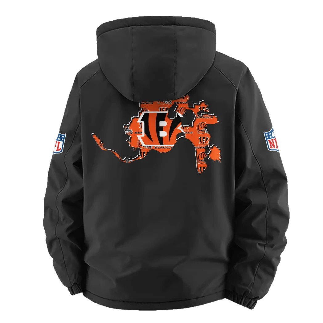 Orange Claws Fleece Windbreaker Jacket, Storm-Blocker Fleece HVN1466CI - Black - Image 3