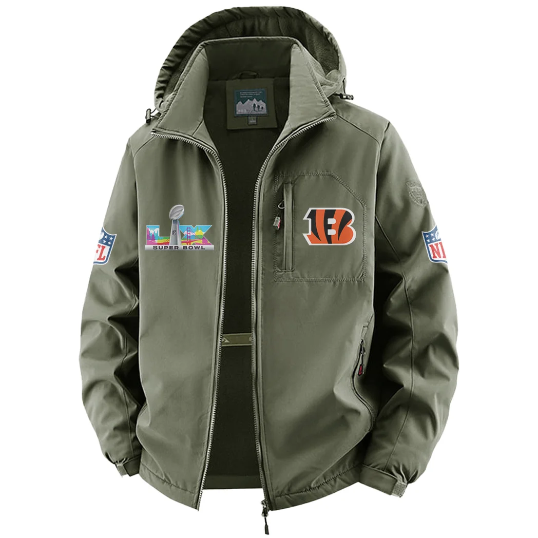 Orange Claws Fleece Windbreaker Jacket, Storm-Blocker Fleece HVN1466CI - Green - Image 2