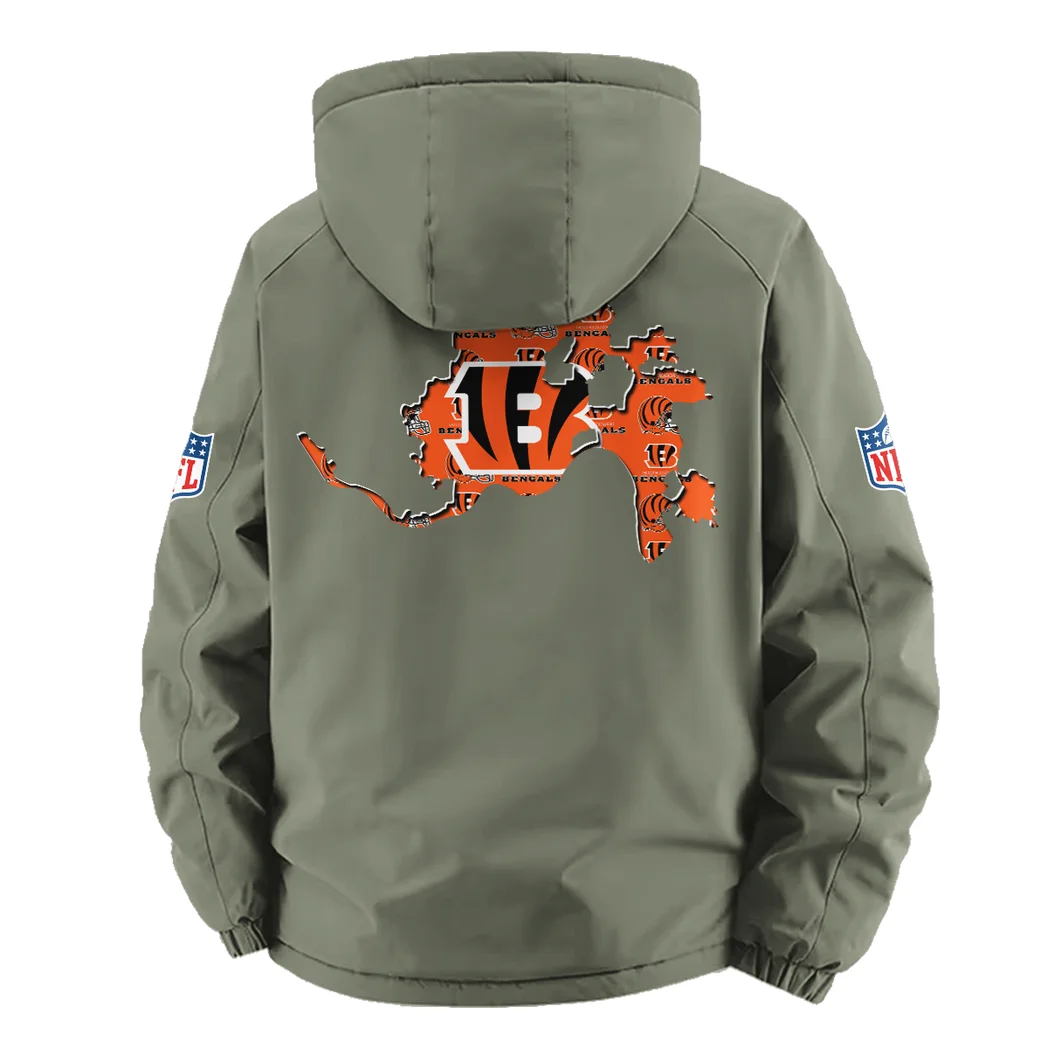 Orange Claws Fleece Windbreaker Jacket, Storm-Blocker Fleece HVN1466CI - Green - Image 3