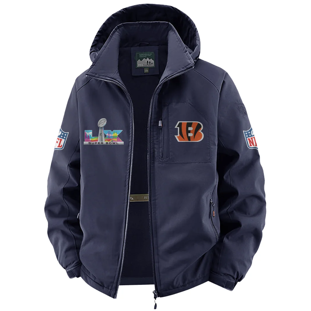 Orange Claws Fleece Windbreaker Jacket, Storm-Blocker Fleece HVN1466CI - Navy - Image 2