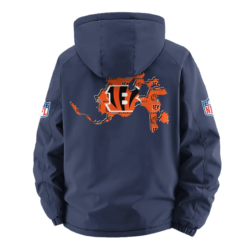 Orange Claws Fleece Windbreaker Jacket, Storm-Blocker Fleece HVN1466CI - Navy - Image 3