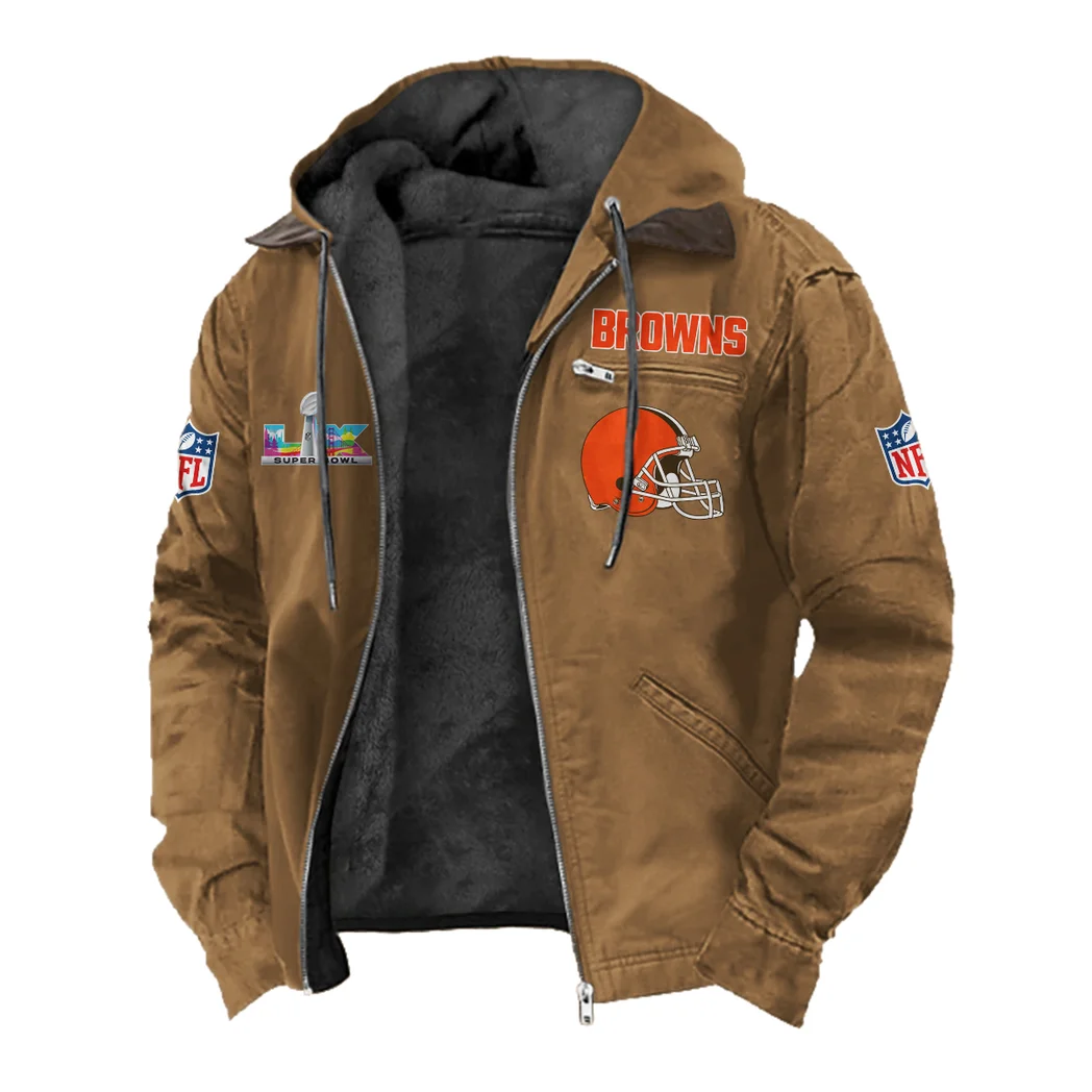 Match Day Pack Flannel Hoodie, Everyday Supporter Hooded Flannel HVN1466CL - Camel - Image 2
