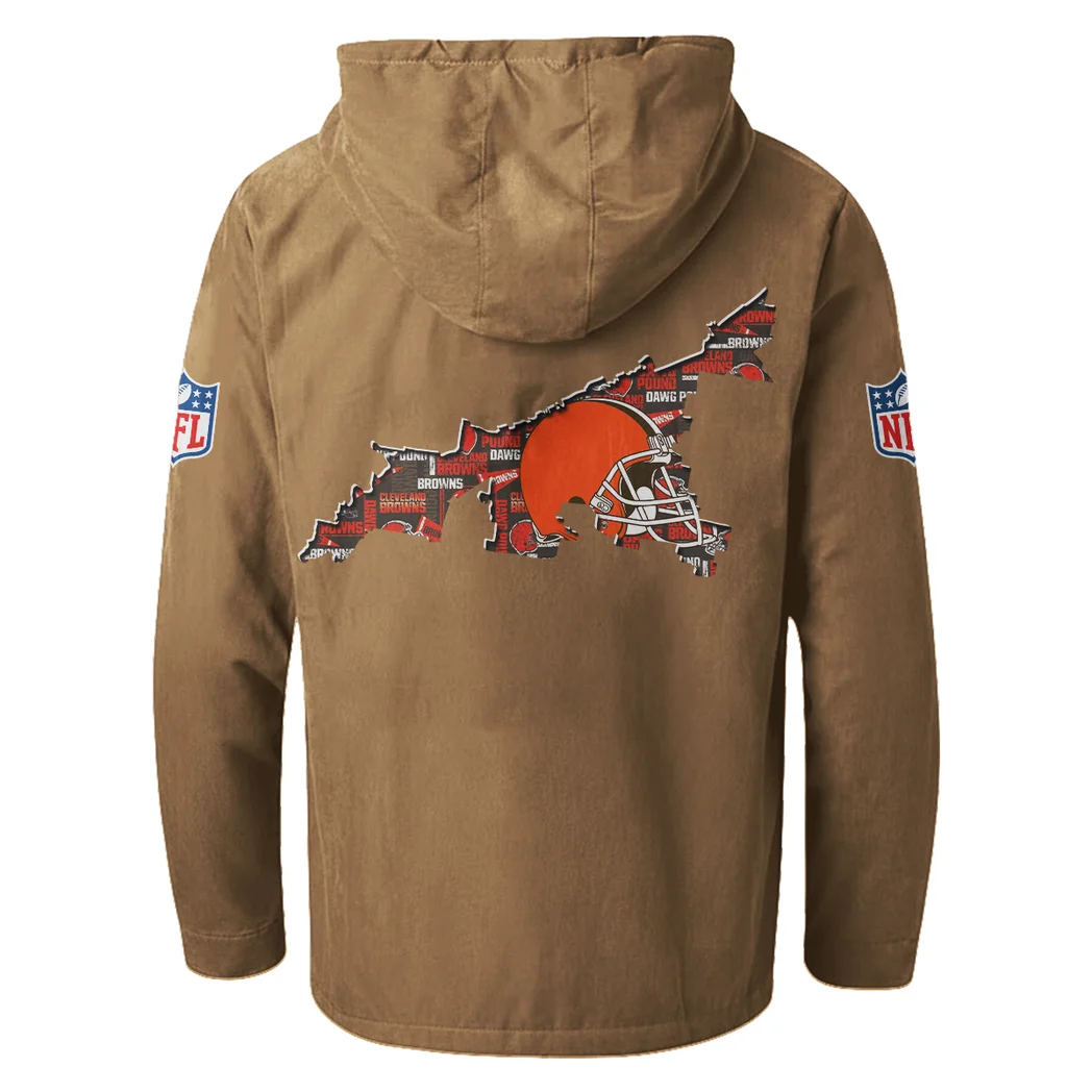 Match Day Pack Flannel Hoodie, Everyday Supporter Hooded Flannel HVN1466CL - Camel - Image 3