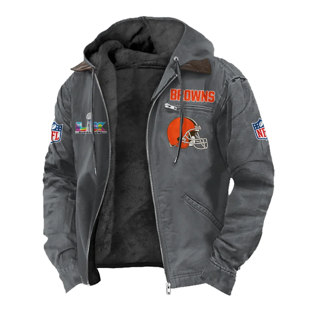 Match Day Pack Flannel Hoodie, Everyday Supporter Hooded Flannel HVN1466CL - Gray - Image 2