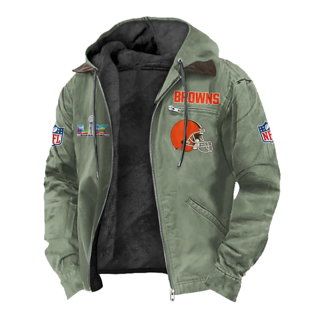 Match Day Pack Flannel Hoodie, Everyday Supporter Hooded Flannel HVN1466CL - Light Green - Image 2