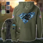 Football Panther Crew Flannel Hoodie, Team Spirit Flannel Hoodie HVN1466CP - Green
