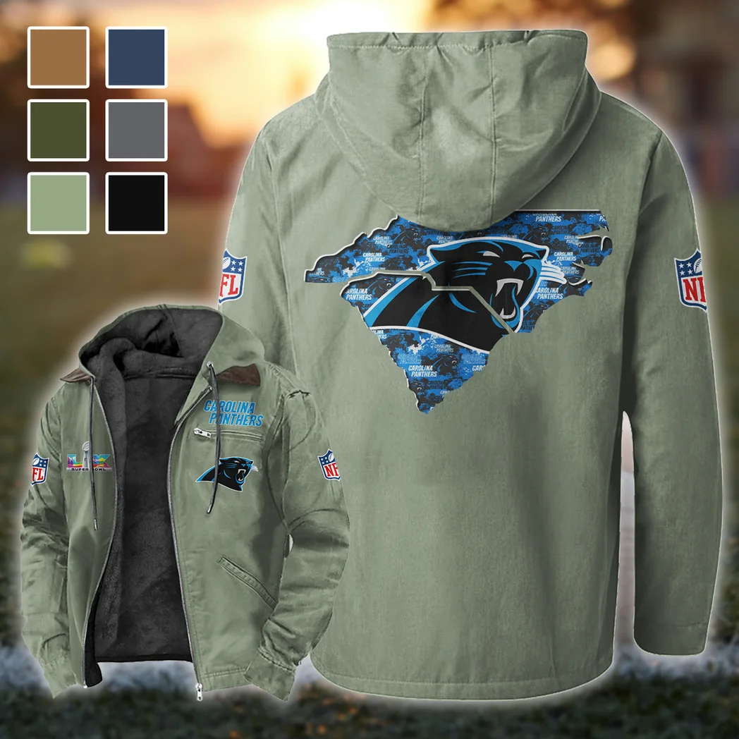 Football Panther Crew Flannel Hoodie, Team Spirit Flannel Hoodie HVN1466CP - Light Green