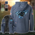 Football Panther Crew Flannel Hoodie, Team Spirit Flannel Hoodie HVN1466CP - Navy Blue