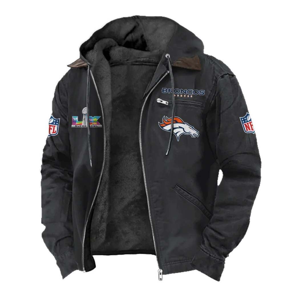 Football Bronze Crew Flannel Hoodie, Street Style Sport Hoodie HVN1466DB - Black - Image 2