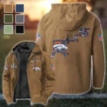 Football Bronze Crew Flannel Hoodie, Street Style Sport Hoodie HVN1466DB - Camel