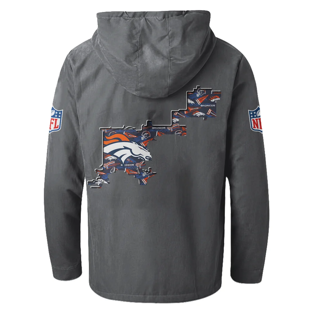 Football Bronze Crew Flannel Hoodie, Street Style Sport Hoodie HVN1466DB - Gray - Image 3