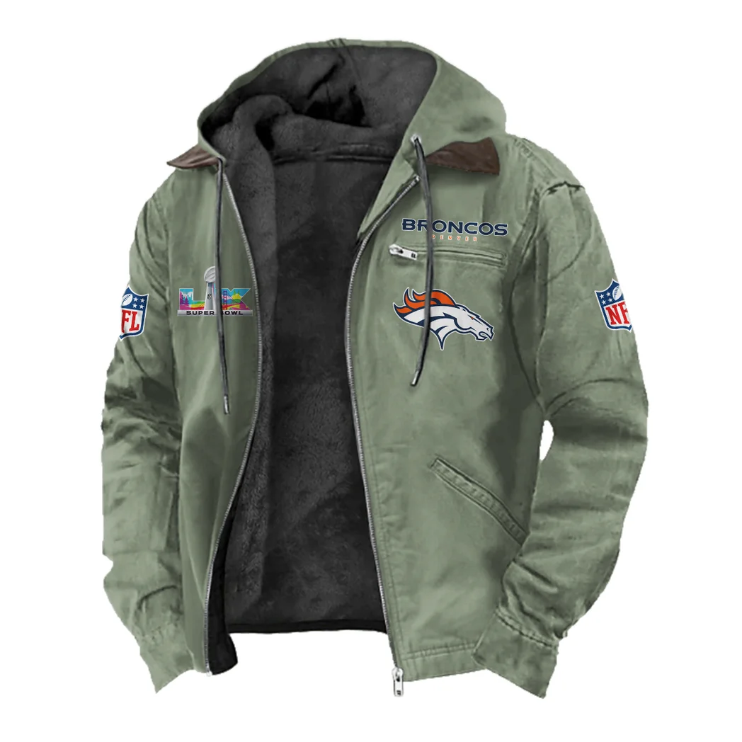Football Bronze Crew Flannel Hoodie, Street Style Sport Hoodie HVN1466DB - Light Green - Image 2
