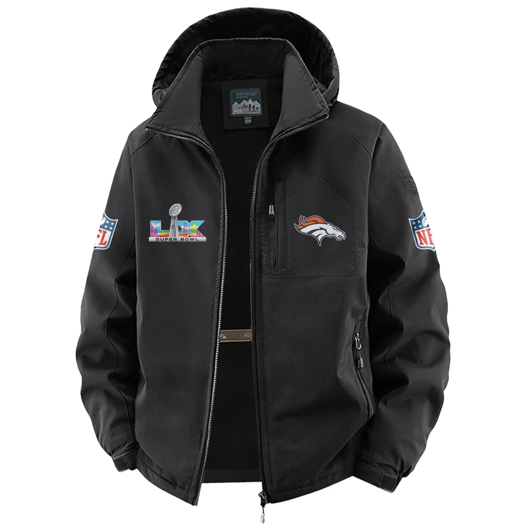 Football Bronze Crew Fleece Windbreaker Jacket, Weather-Guard Fleece HVN1466DB - Black - Image 2