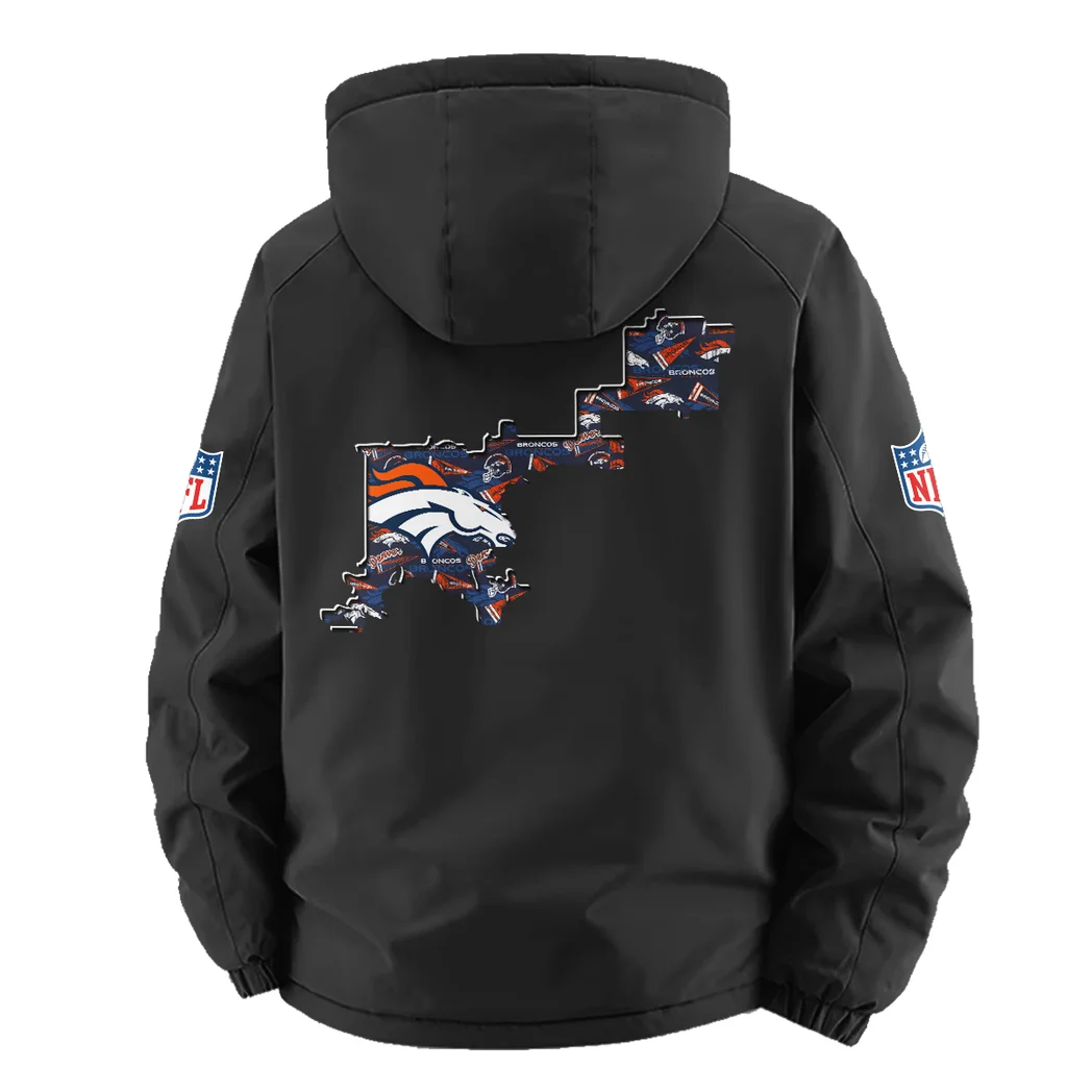 Football Bronze Crew Fleece Windbreaker Jacket, Weather-Guard Fleece HVN1466DB - Black - Image 3