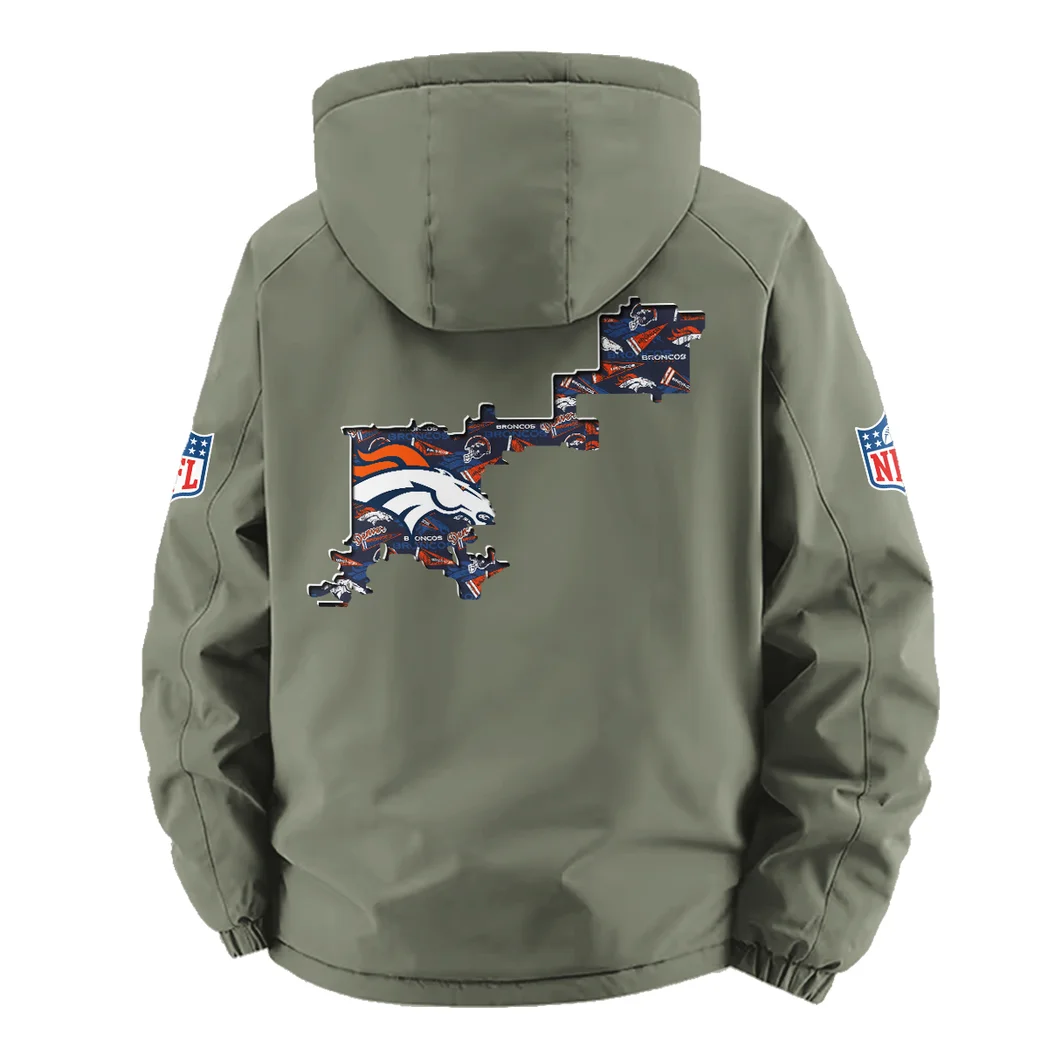 Football Bronze Crew Fleece Windbreaker Jacket, Weather-Guard Fleece HVN1466DB - Green - Image 3