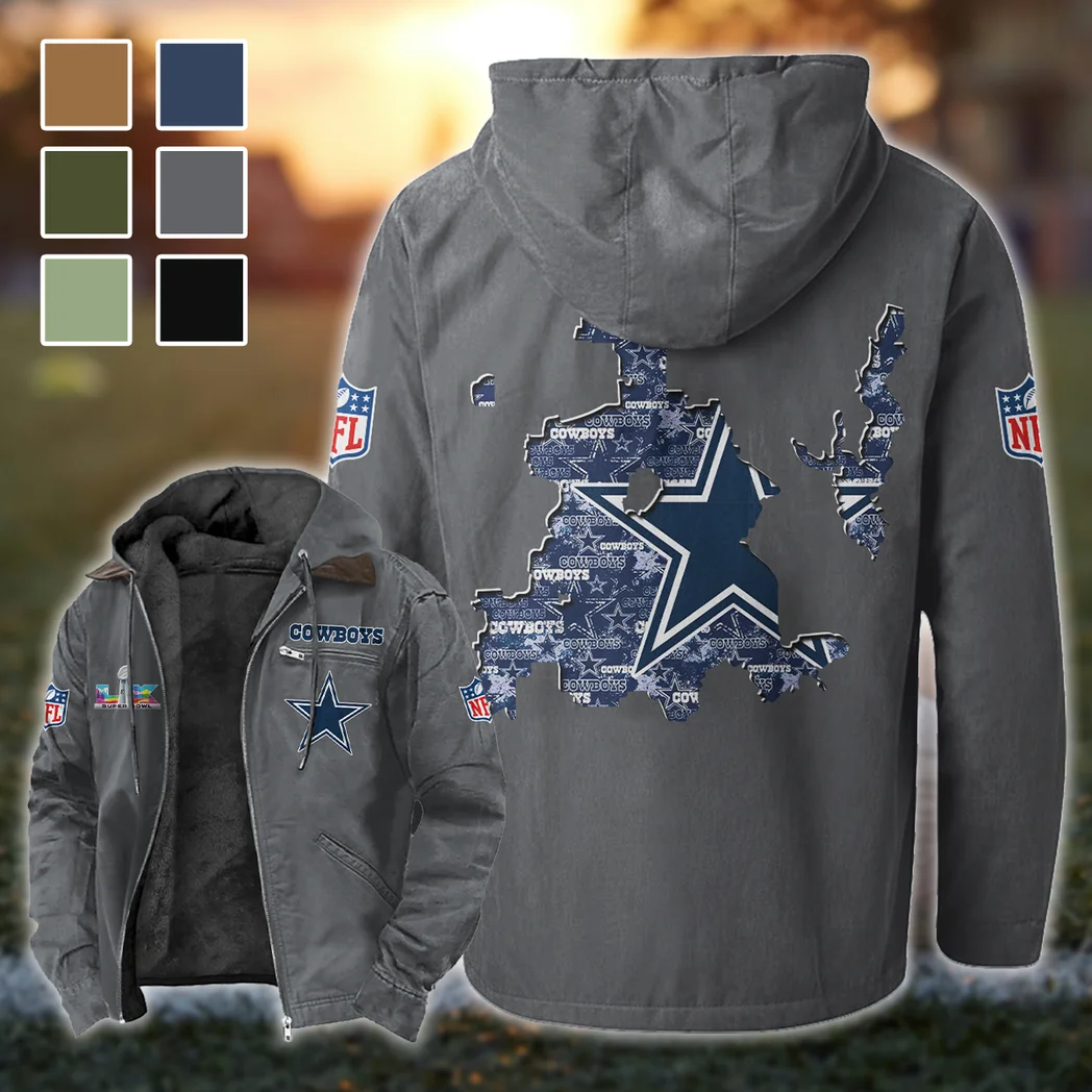 Blue Pride Flannel Hoodie, Warm Fan Flannel Hoodie HVN1466DC - Gray