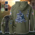 Blue Pride Flannel Hoodie, Warm Fan Flannel Hoodie HVN1466DC - Green