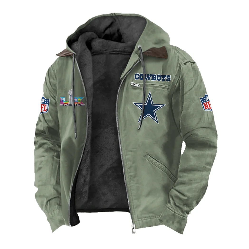 Blue Pride Flannel Hoodie, Warm Fan Flannel Hoodie HVN1466DC - Light Green - Image 2