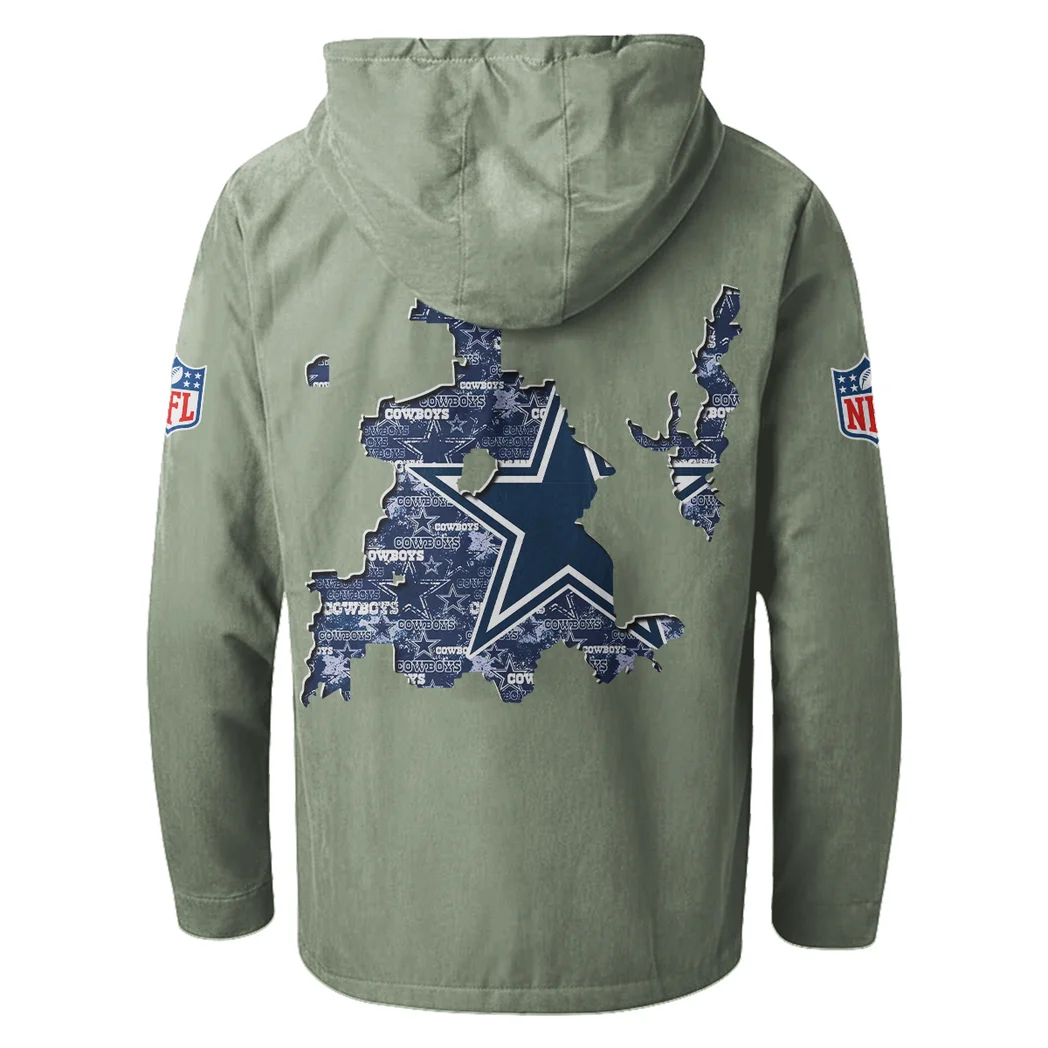 Blue Pride Flannel Hoodie, Warm Fan Flannel Hoodie HVN1466DC - Light Green - Image 3