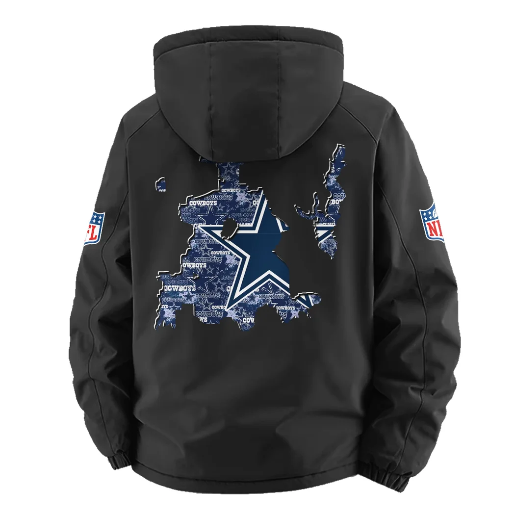 Blue Pride Fleece Windbreaker Jacket, Thermal Wind-Deflector HVN1466DC - Black - Image 3