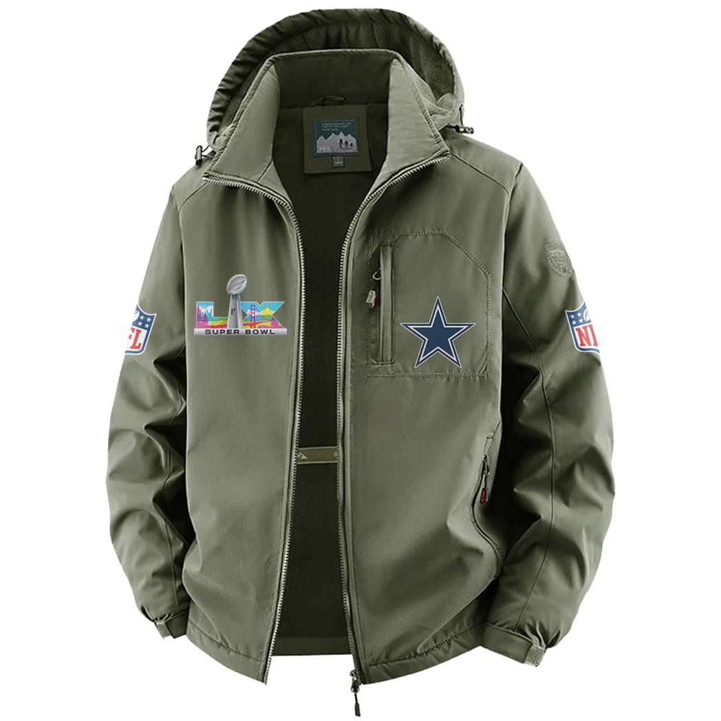 Blue Pride Fleece Windbreaker Jacket, Thermal Wind-Deflector HVN1466DC - Green - Image 2