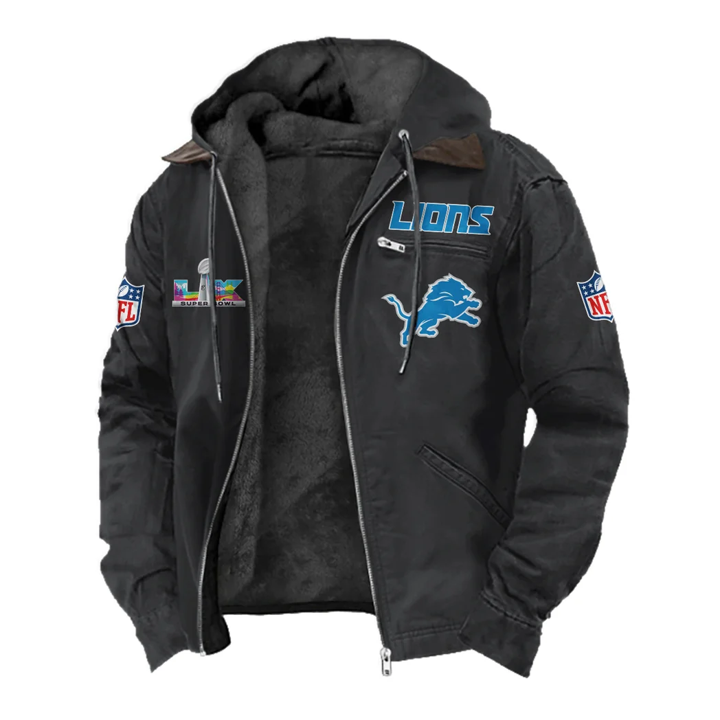 Fan Claw Squad Flannel Hoodie, Cold Game Day Hoodie HVN1466DL - Black - Image 2