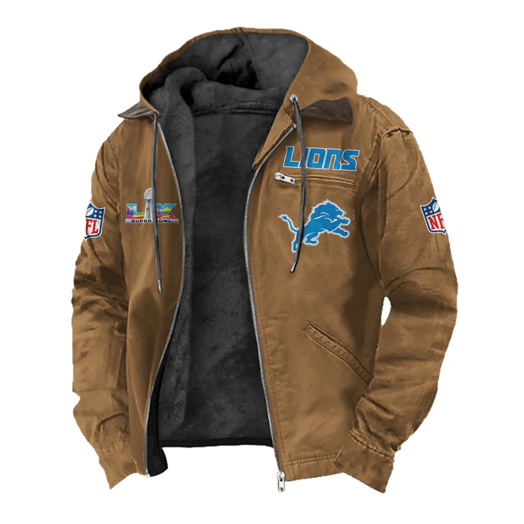Fan Claw Squad Flannel Hoodie, Cold Game Day Hoodie HVN1466DL - Camel - Image 2