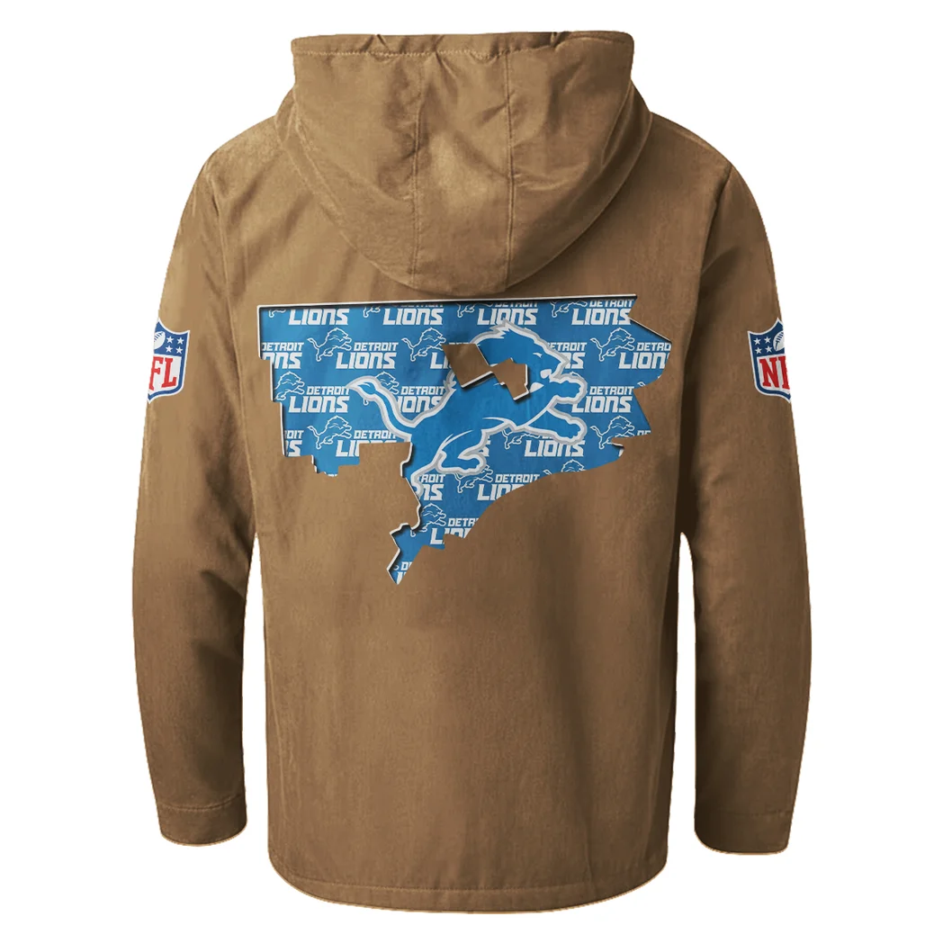 Fan Claw Squad Flannel Hoodie, Cold Game Day Hoodie HVN1466DL - Camel - Image 3