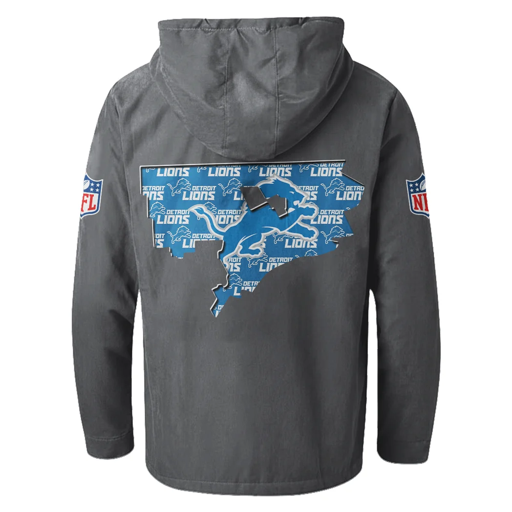 Fan Claw Squad Flannel Hoodie, Cold Game Day Hoodie HVN1466DL - Gray - Image 3