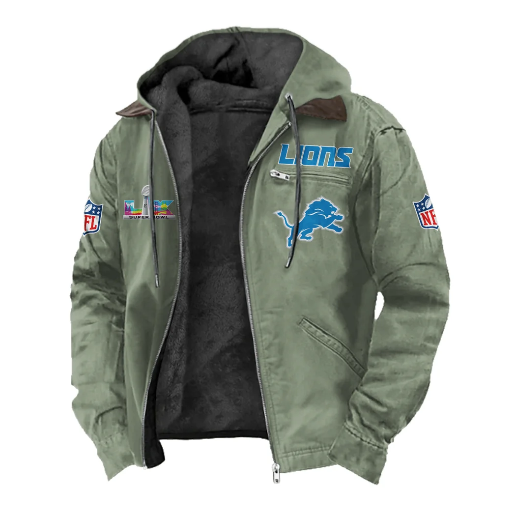 Fan Claw Squad Flannel Hoodie, Cold Game Day Hoodie HVN1466DL - Light Green - Image 2