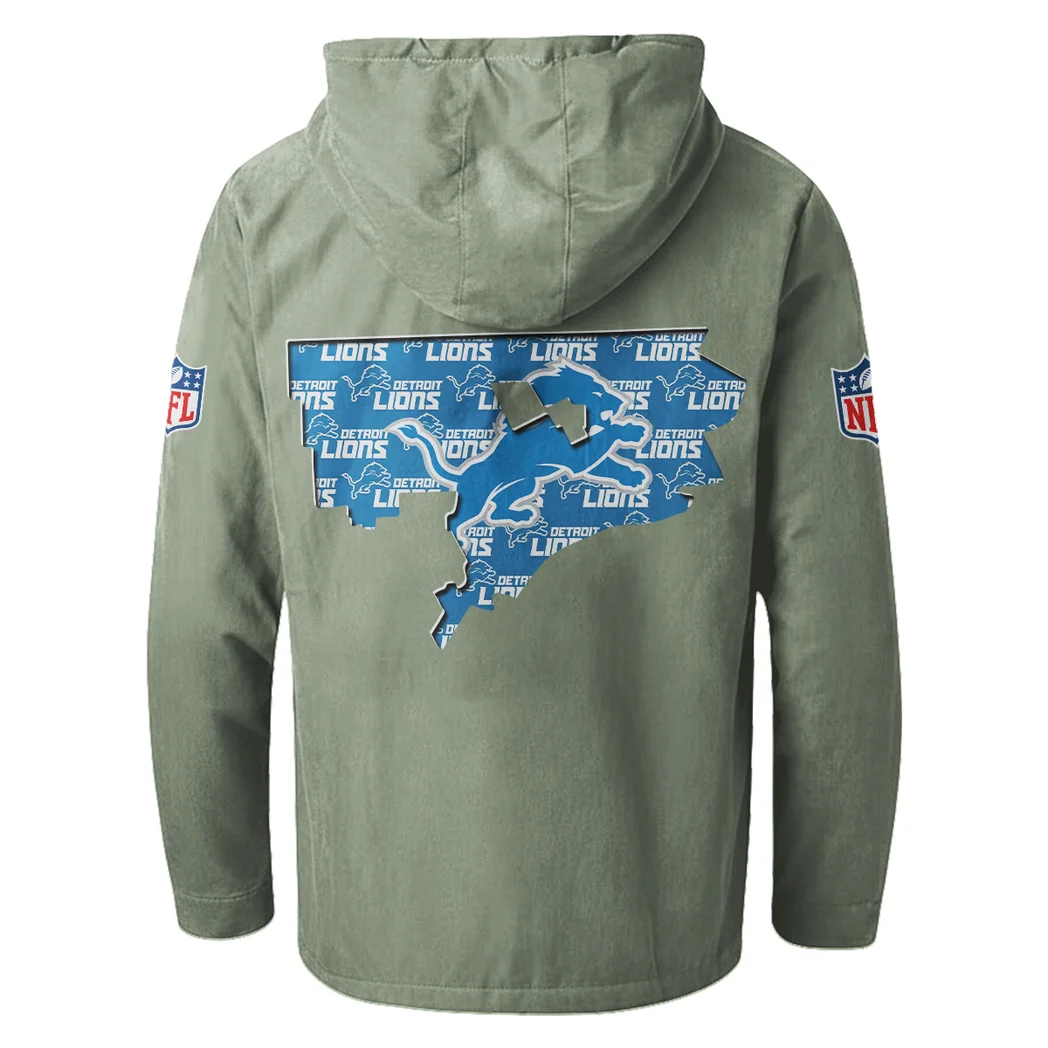 Fan Claw Squad Flannel Hoodie, Cold Game Day Hoodie HVN1466DL - Light Green - Image 3
