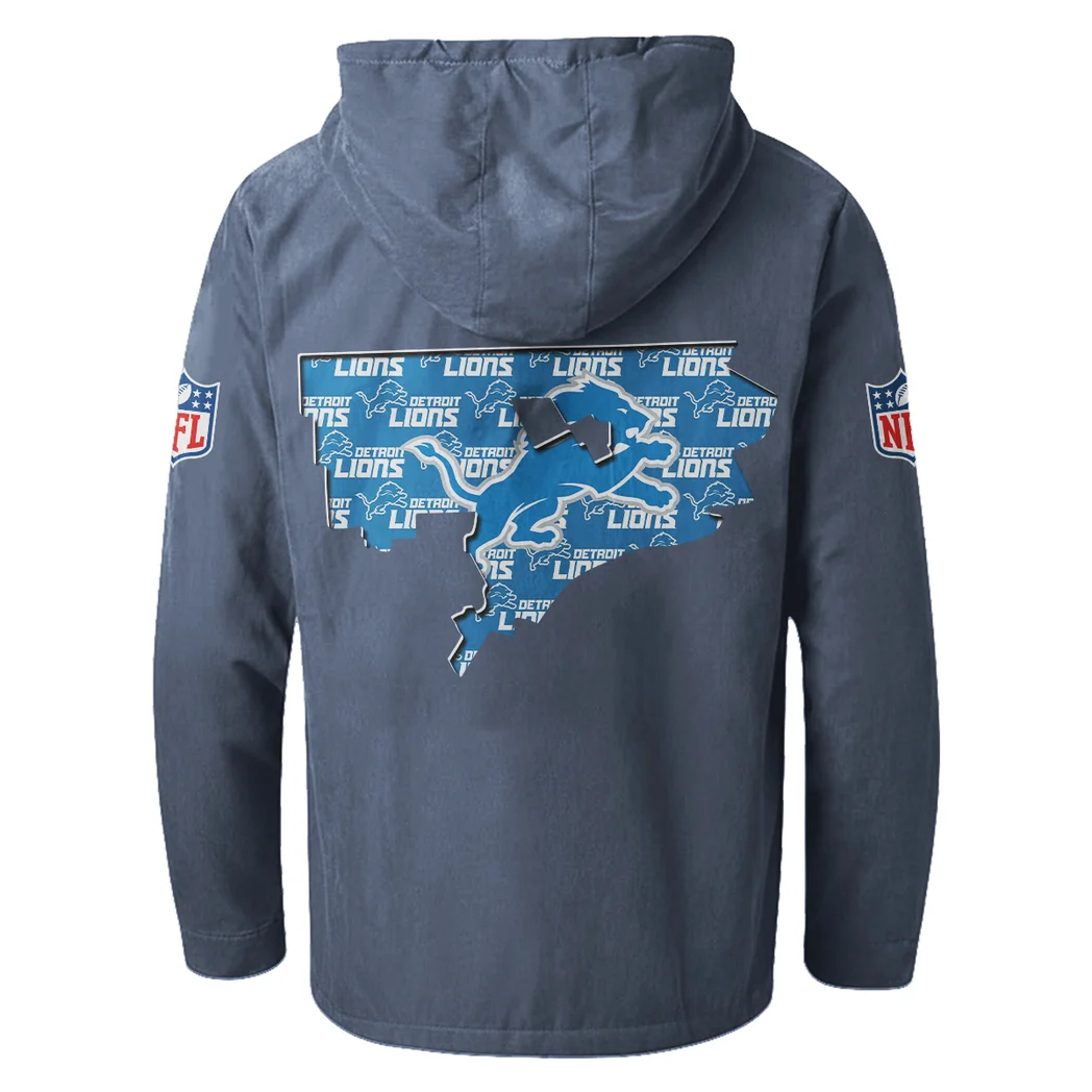 Fan Claw Squad Flannel Hoodie, Cold Game Day Hoodie HVN1466DL - Navy Blue - Image 3