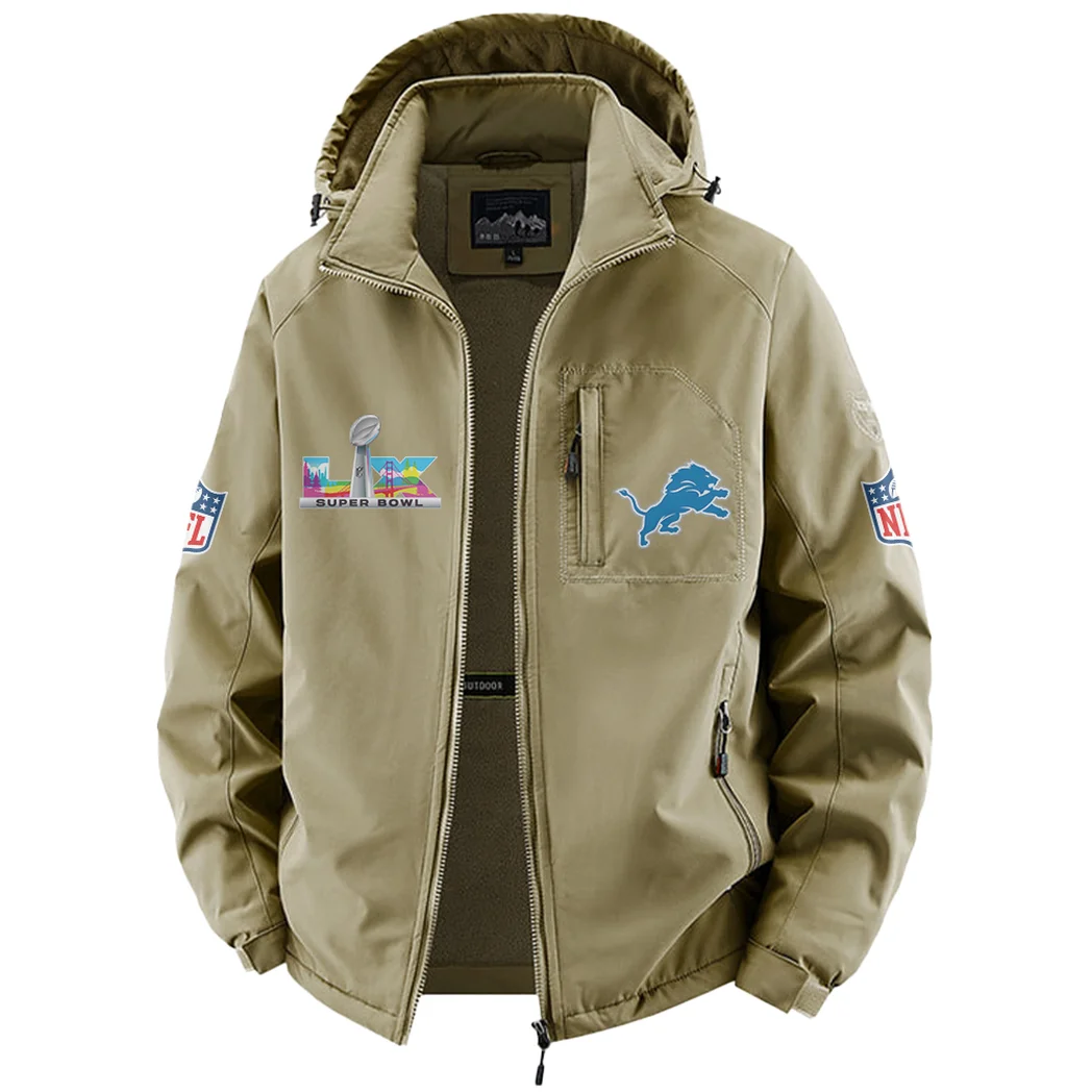 Fan Claw Squad Fleece Windbreaker Jacket, Dynamic Trail Runner's Shell HVN1466DL - Khaki - Image 2