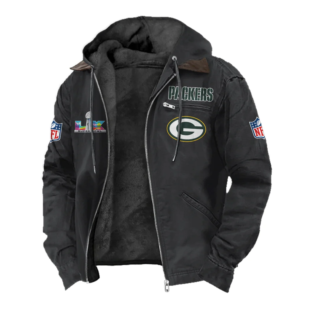 Gold Pride Flannel Hoodie, Supporter Spirit Hooded Flannel HVN1466GP - Black - Image 2