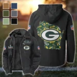 Gold Pride Flannel Hoodie, Supporter Spirit Hooded Flannel HVN1466GP - Black