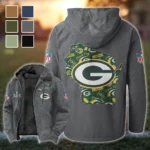 Gold Pride Flannel Hoodie, Supporter Spirit Hooded Flannel HVN1466GP - Gray