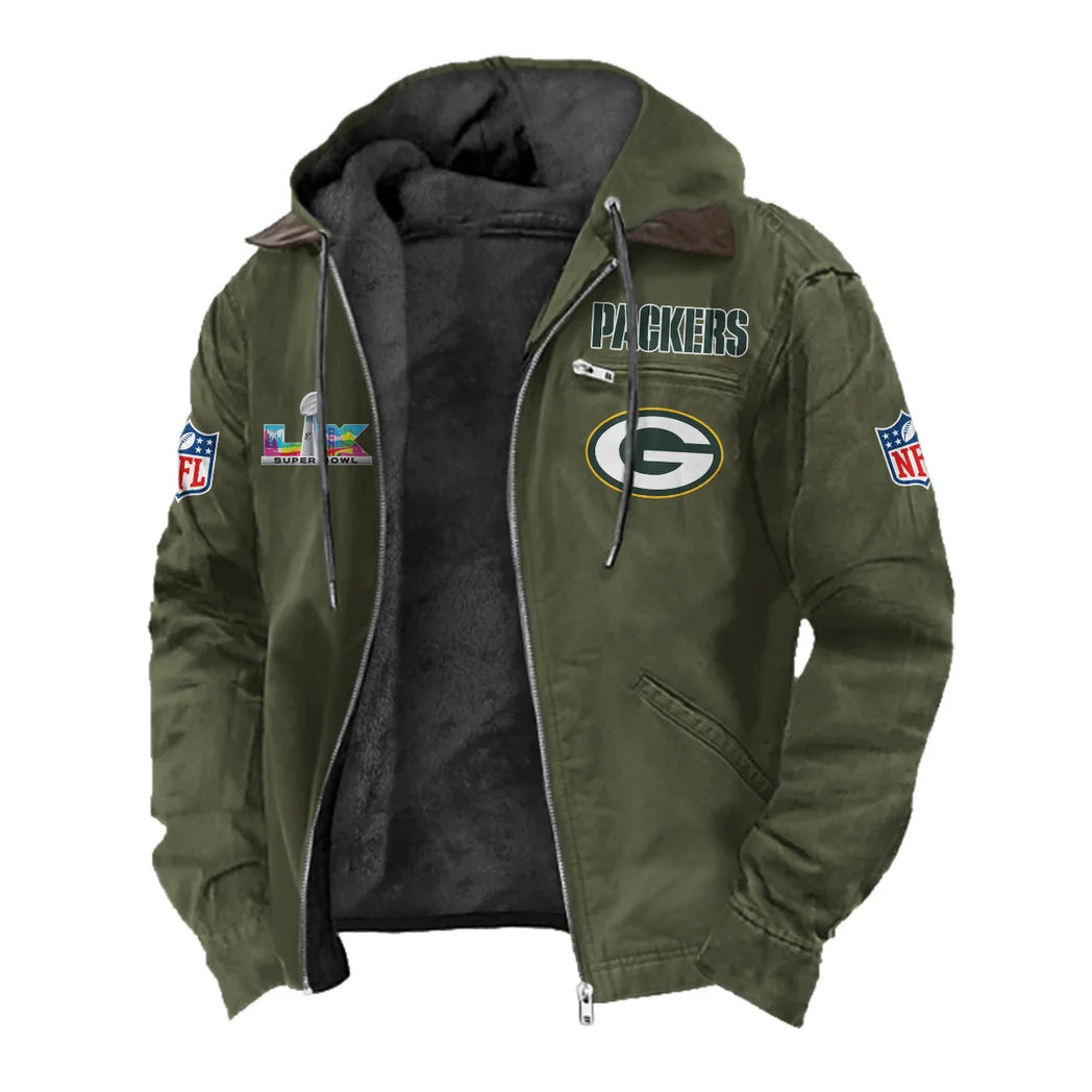 Gold Pride Flannel Hoodie, Supporter Spirit Hooded Flannel HVN1466GP - Green - Image 2