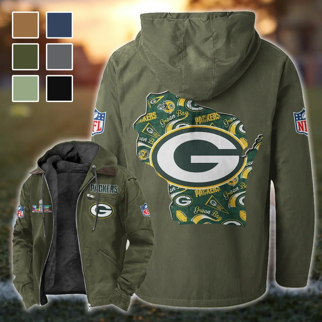 Gold Pride Flannel Hoodie, Supporter Spirit Hooded Flannel HVN1466GP - Green