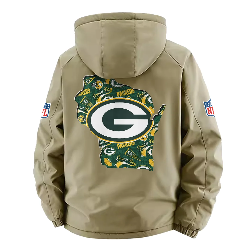Gold Pride Fleece Windbreaker Jacket, High-Output Training Jacket HVN1466GP - Khaki - Image 3