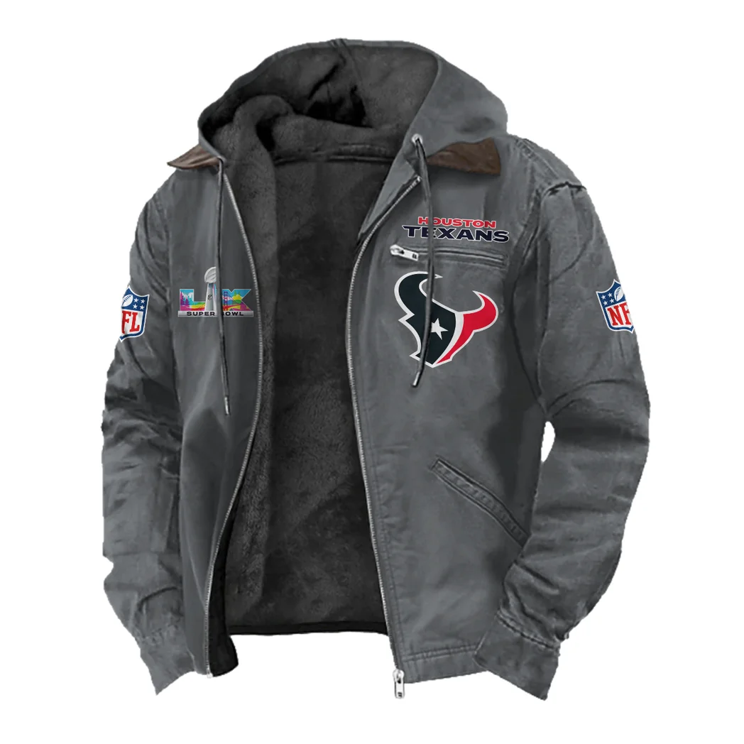 Fan Lone Squad Flannel Hoodie, Athletic Lifestyle Fan Hoodie HVN1466HT - Gray - Image 2