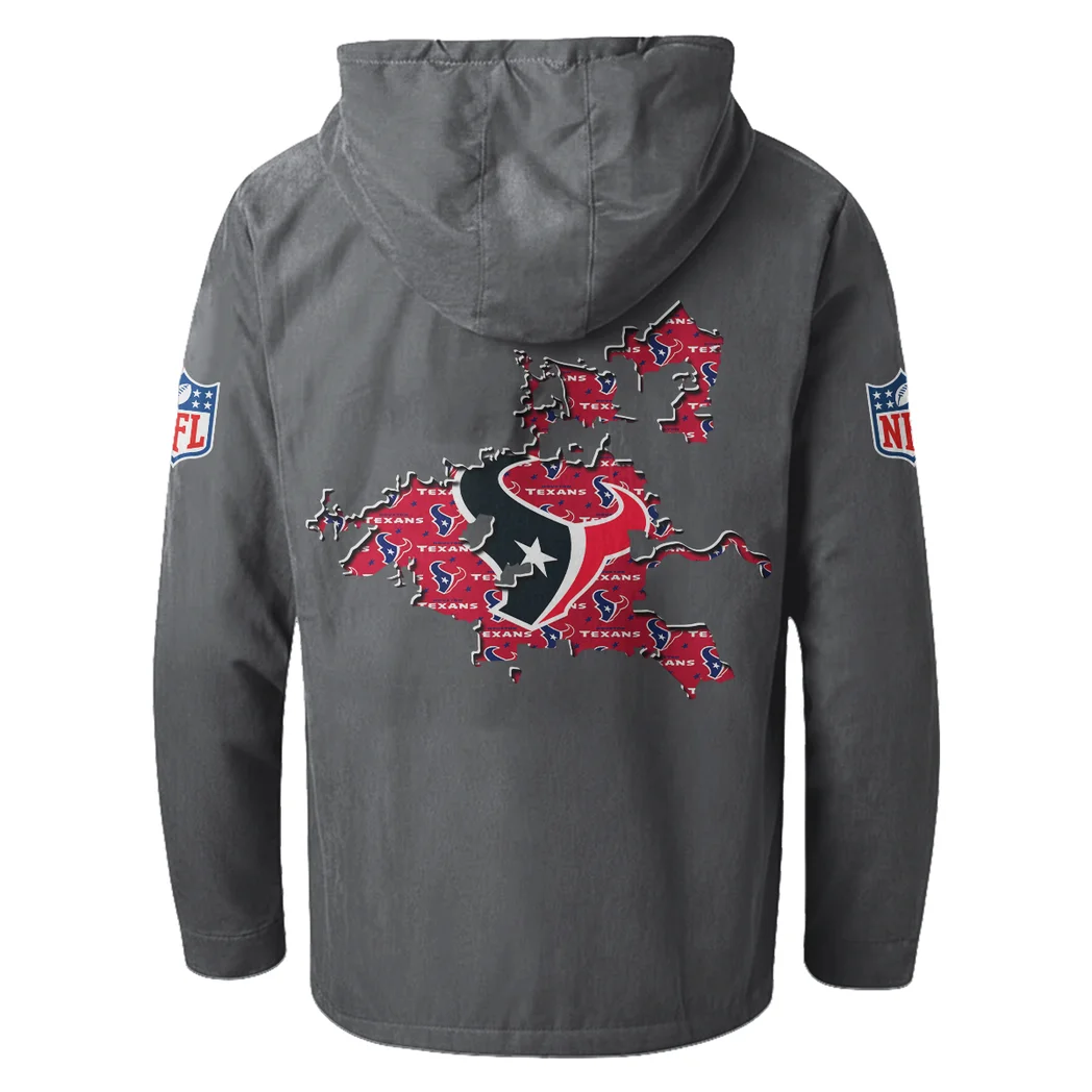 Fan Lone Squad Flannel Hoodie, Athletic Lifestyle Fan Hoodie HVN1466HT - Gray - Image 3