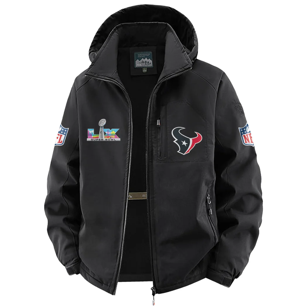 Fan Lone Squad Fleece Windbreaker Jacket, Performance Barrier Jacket HVN1466HT - Black - Image 2