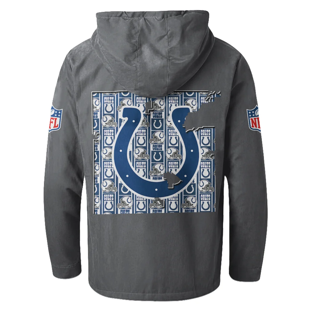 Colt Crew Flannel Hoodie, Classic Flannel Sport Hoodie HVN1466IC - Gray - Image 3