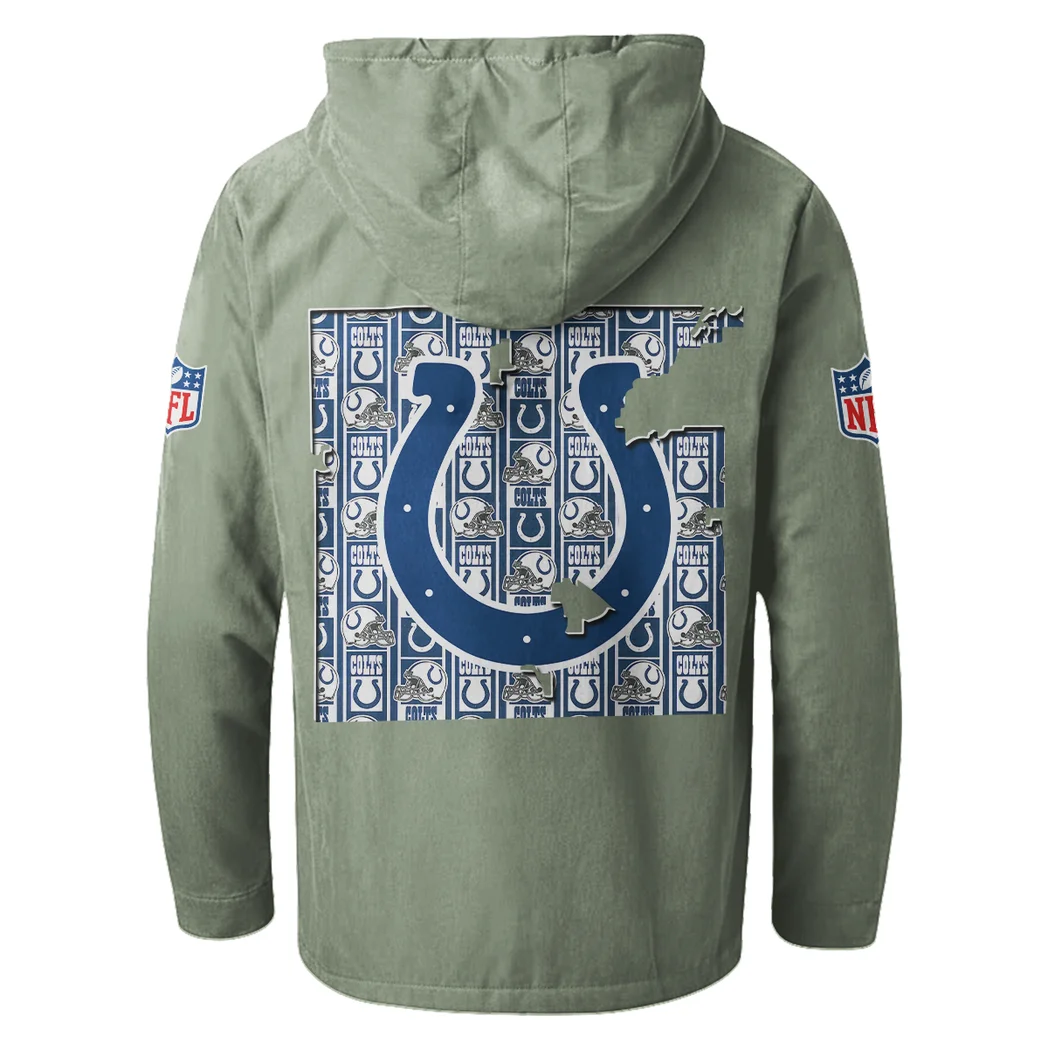 Colt Crew Flannel Hoodie, Classic Flannel Sport Hoodie HVN1466IC - Light Green - Image 3