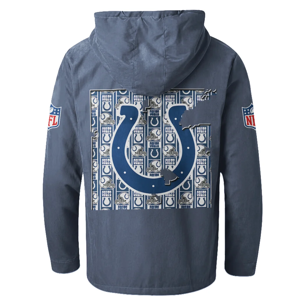 Colt Crew Flannel Hoodie, Classic Flannel Sport Hoodie HVN1466IC - Navy Blue - Image 3