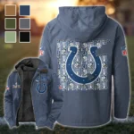 Colt Crew Flannel Hoodie, Classic Flannel Sport Hoodie HVN1466IC - Navy Blue