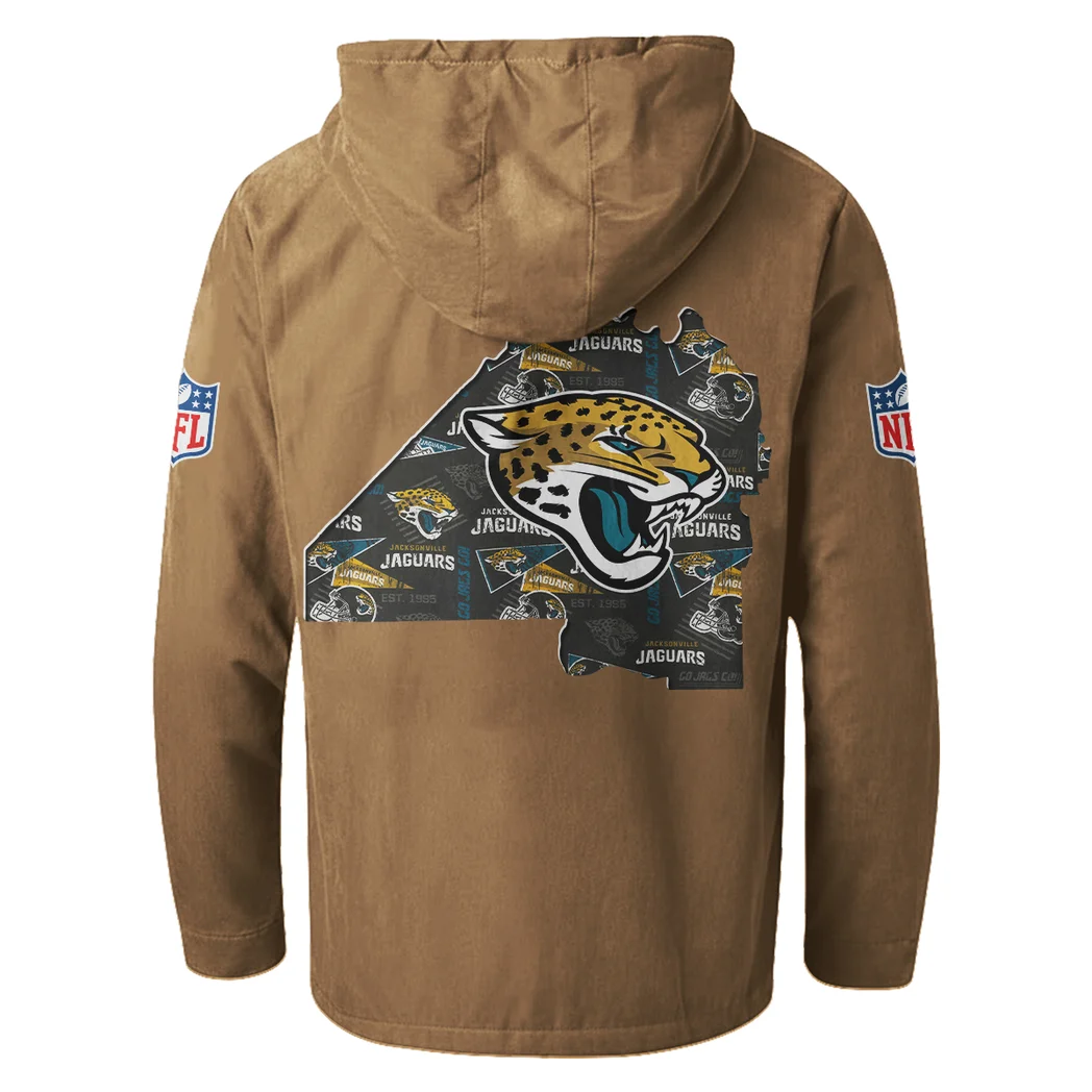 Jaguar Crew Flannel Hoodie, All-Season Fan Hoodie HVN1466JJ - Camel - Image 3